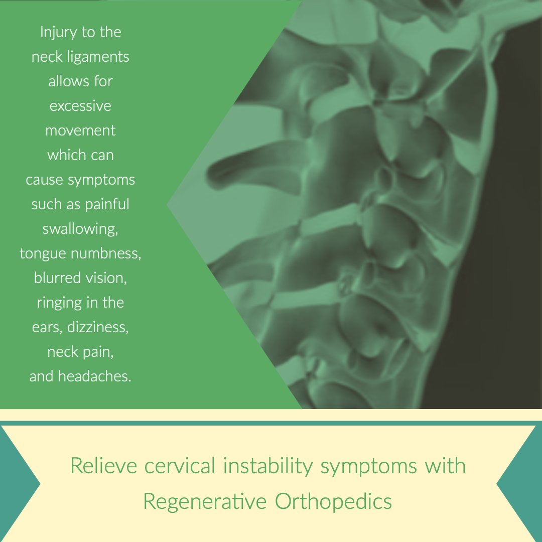 Neck Pain Relief from Cervical Instability with Regenerative Orthopedics