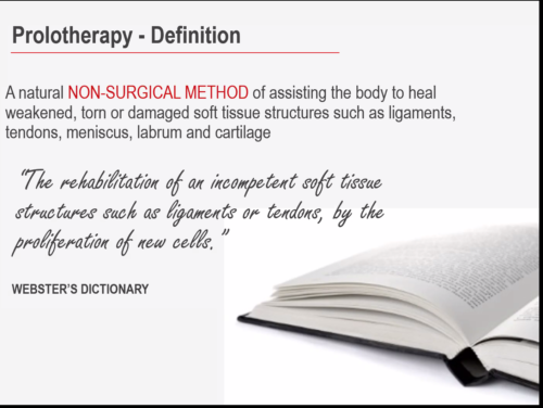 Prolotherapy Definition